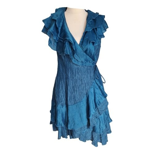 Pre-owned Aje Linen Mini Dress In Blue