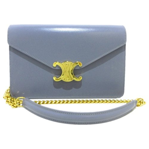 Pre-owned Celine Leather Purse In Grey