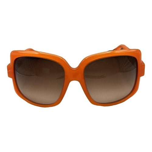 Pre-owned Dior Oversized Sunglasses In Orange