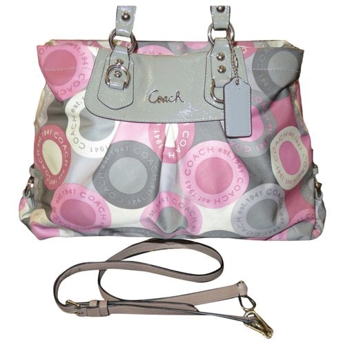 Pre-owned Coach Madison Silk Satchel In Pink
