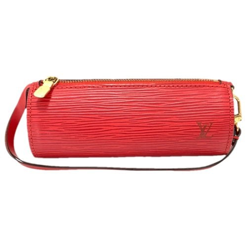 Pre-owned Louis Vuitton Leather Clutch In Red