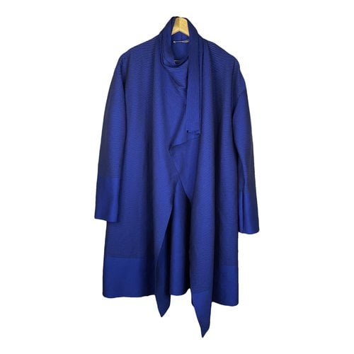 Pre-owned Issey Miyake Coat In Blue