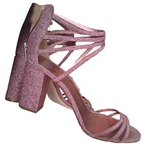 Pre-owned Le Silla Glitter Heels In Pink