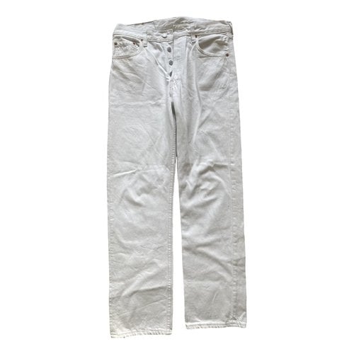 Pre-owned Levi's 501 Bootcut Jeans In White