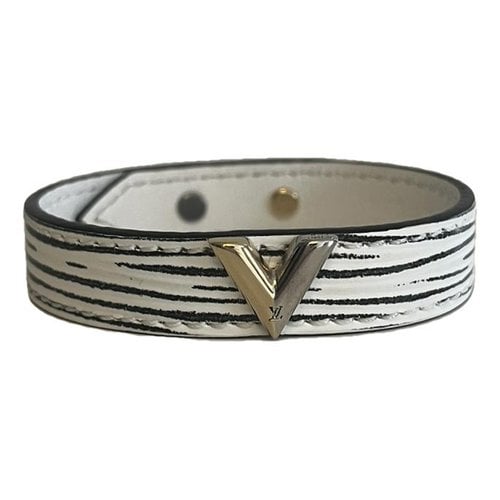 Pre-owned Louis Vuitton Leather Jewellery In White