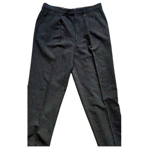 Pre-owned Valentino Trousers In Grey