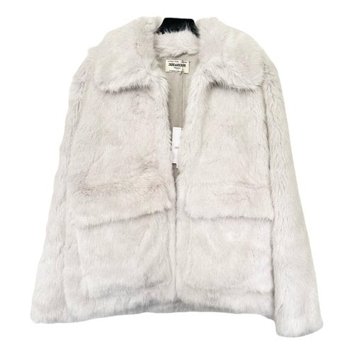 Pre-owned Zadig & Voltaire Fall Winter 2020 Faux Fur Caban In White