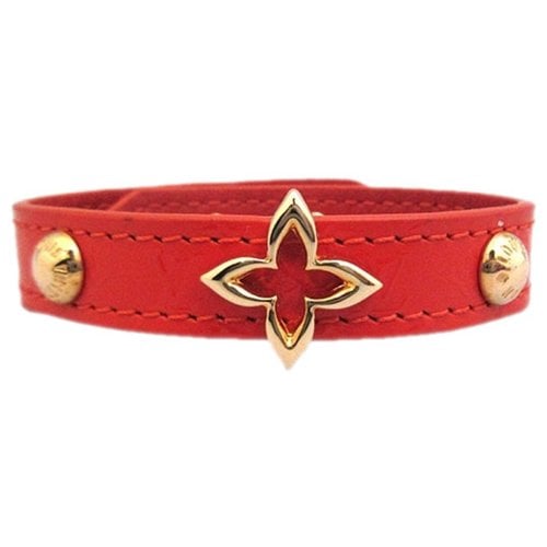 Pre-owned Louis Vuitton Leather Bracelet In Red