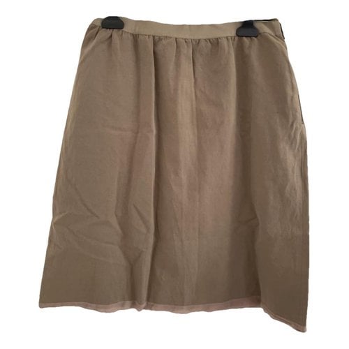 Pre-owned Lanvin Mid-length Skirt In Beige