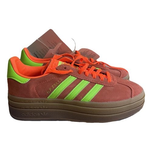 Pre-owned Adidas Originals Gazelle Leather Trainers In Orange