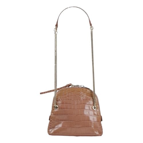 Pre-owned Borbonese Leather Handbag In Pink