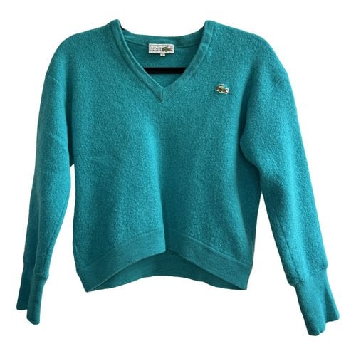 Pre-owned Lacoste Wool Jumper In Turquoise