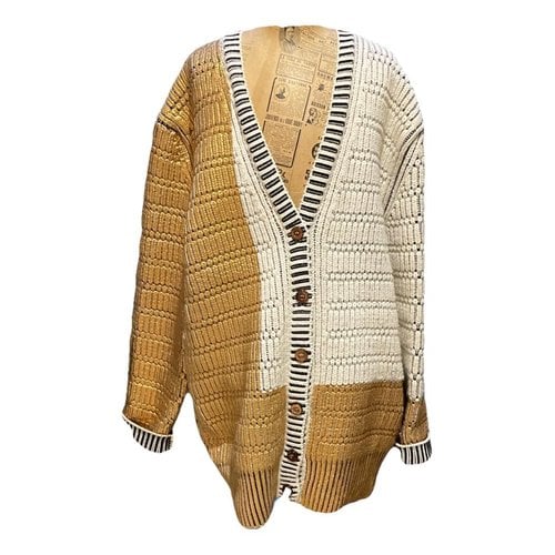 Pre-owned Kenzo Wool Cardigan In Gold