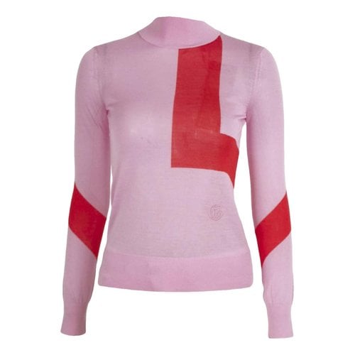Pre-owned Burberry Linen Jumper In Pink