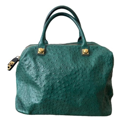 Pre-owned Chloé Leather Tote In Green