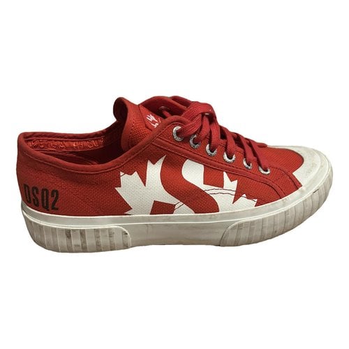 Pre-owned Dsquared2 Cloth Trainers In Red