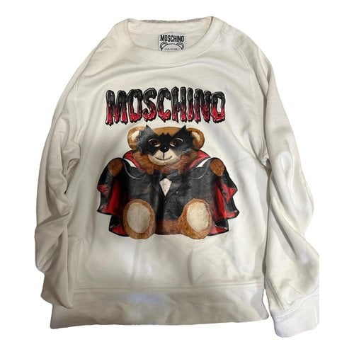 Pre-owned Moschino Sweatshirt In White