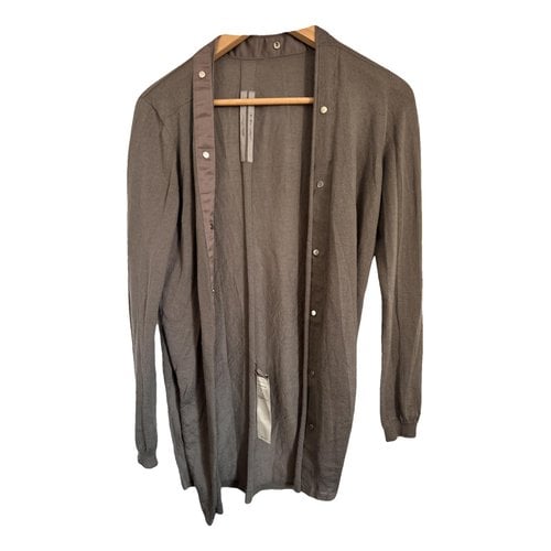 Pre-owned Rick Owens Cashmere Cardigan In Grey