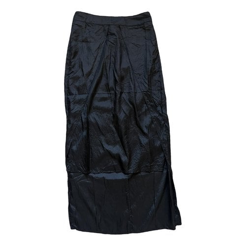 Pre-owned Barbara I Gongini Silk Mid-length Skirt In Black