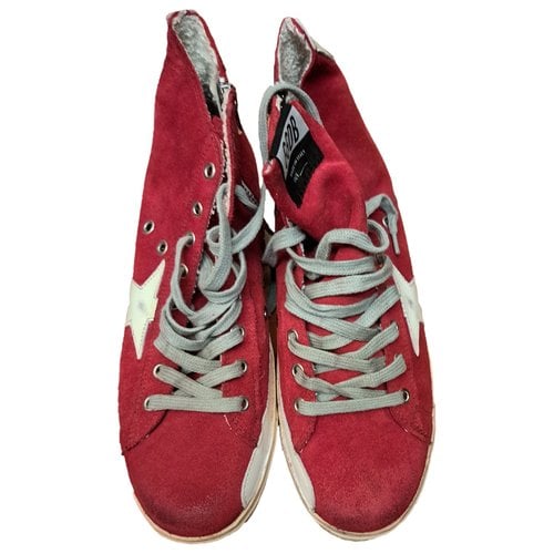 Pre-owned Golden Goose Francy Trainers In Red