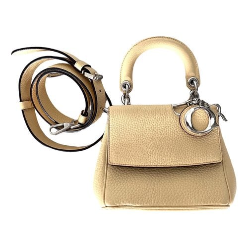 Pre-owned Dior Leather Handbag In Yellow