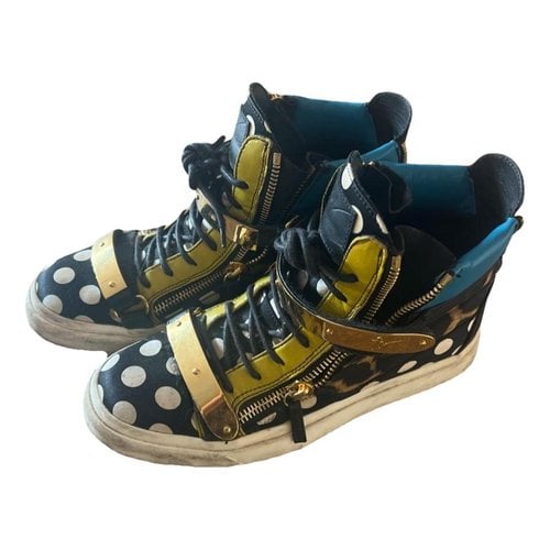 Pre-owned Giuseppe Zanotti Coby High Trainers In Gold