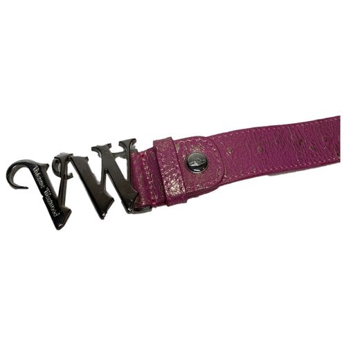 Pre-owned Vivienne Westwood Leather Belt In Pink