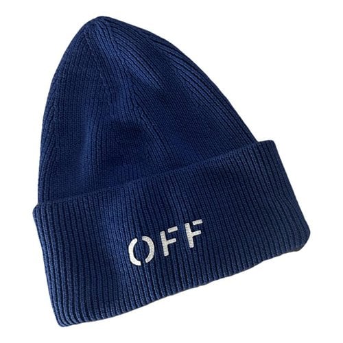 Pre-owned Off-white Beanie In Blue