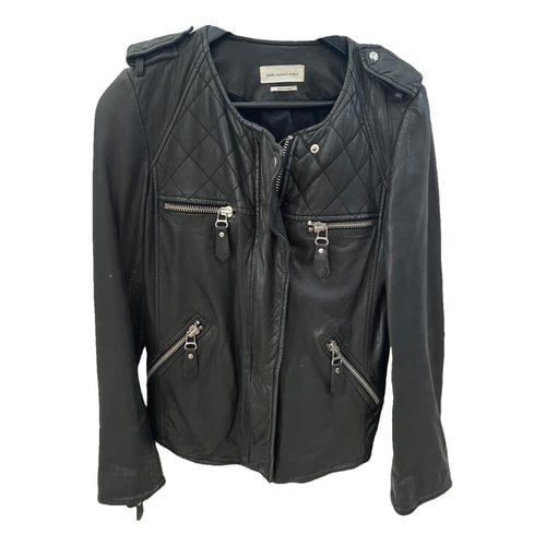Pre-owned Isabel Marant Étoile Leather Biker Jacket In Black