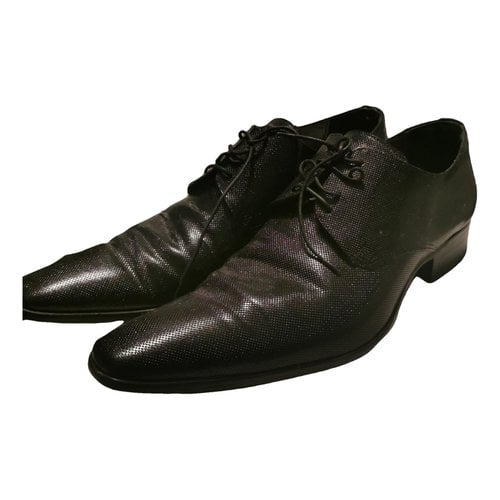 Pre-owned Romeo Gigli Leather Lace Ups In Black