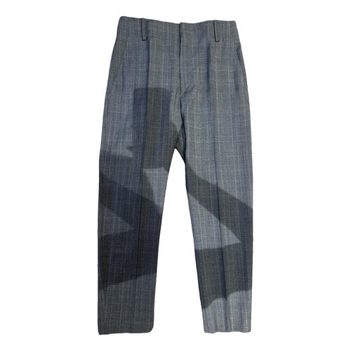 Pre-owned Isabel Marant Étoile Wool Trousers In Grey