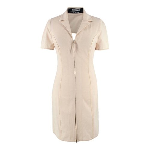 Pre-owned Jacquemus Wool Dress In Beige
