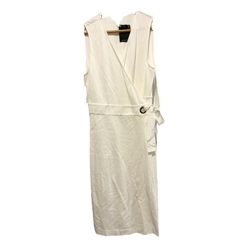 Pre-owned Massimo Dutti Mid-length Dress In White