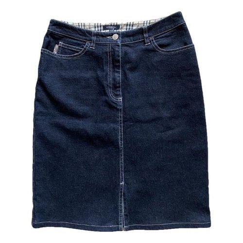 Pre-owned Burberry Skirt In Navy