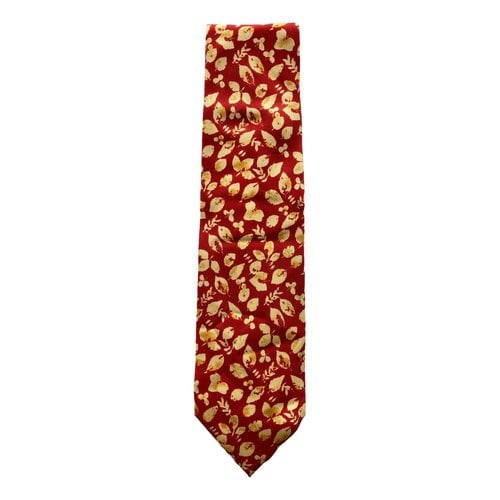 Pre-owned Saint Laurent Silk Tie In Red
