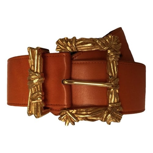 Pre-owned Christian Lacroix Leather Belt In Orange