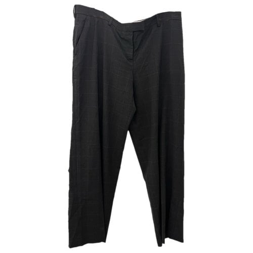 Pre-owned Miu Miu Straight Pants In Anthracite