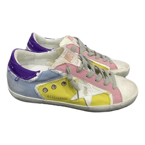 Pre-owned Golden Goose Superstar Cloth Trainers In Multicolour