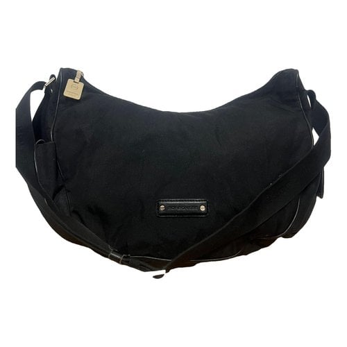 Pre-owned Borbonese Cloth Handbag In Black