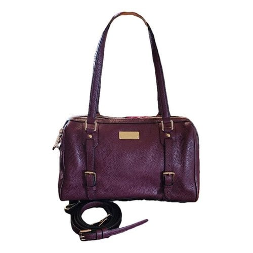 Pre-owned Michael Kors Leather Handbag In Burgundy