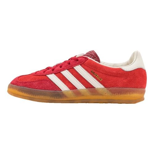 Pre-owned Adidas Originals Gazelle Leather Trainers In Red
