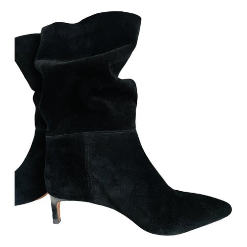 Pre-owned Ba&sh Clarys Ankle Boots In Black