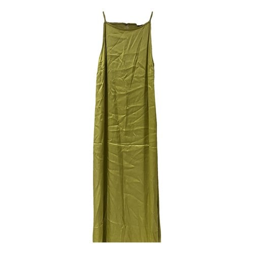 Pre-owned Ottod'ame Silk Mid-length Dress In Green