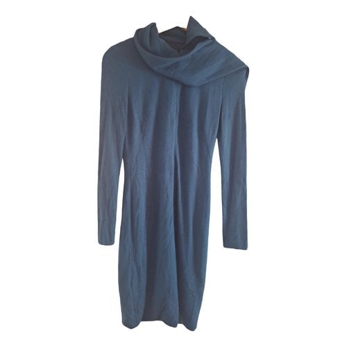 Pre-owned Akris Cashmere Mid-length Dress In Green