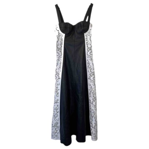 Pre-owned Gabriela Hearst Leather Maxi Dress In Black