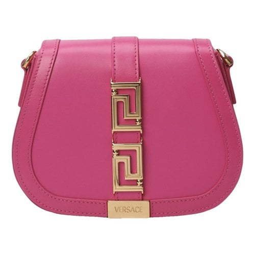 Pre-owned Versace Leather Crossbody Bag In Red