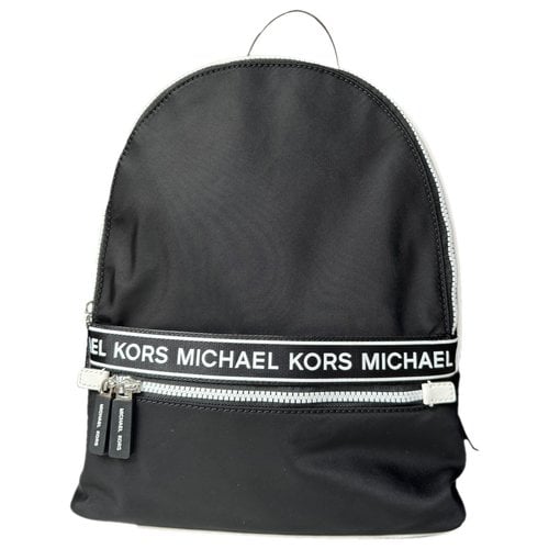 Pre-owned Michael Kors Rhea Cloth Backpack In Black