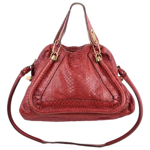 Pre-owned Chloé Leather Handbag In Burgundy