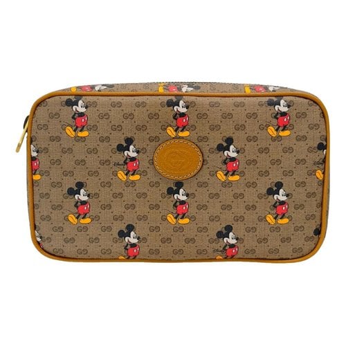 Pre-owned Disney X Gucci Leather Handbag In Multicolour