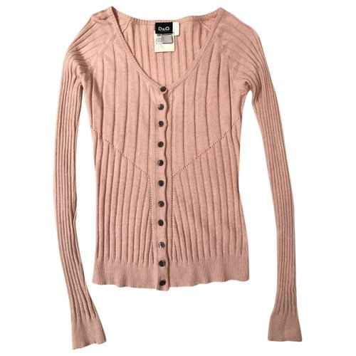 Pre-owned D&g Cashmere Cardigan In Pink